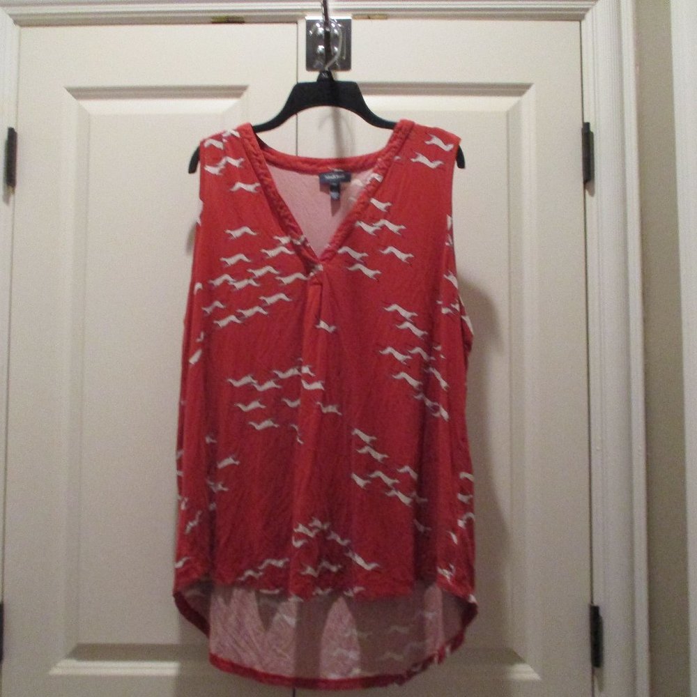 Modcloth red top with dog print
